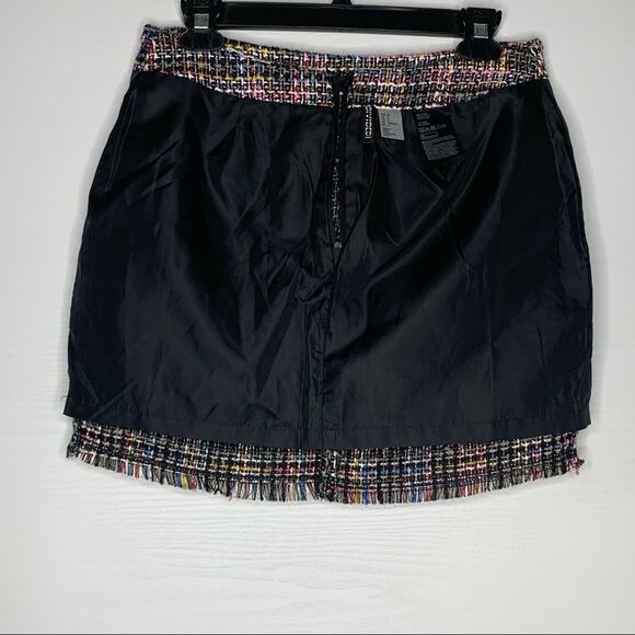 DIVIDED By H&M Women Skirt tweed Multicolor Size 6 Back Hidden Zipper an… - Picture 8 of 9